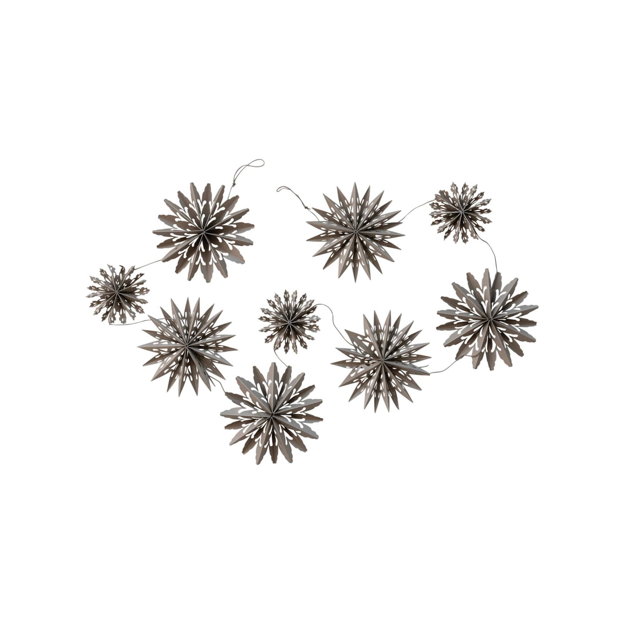 Hello Honey® 6ft. Gray Paper Snowflake Garland in Kraft Box